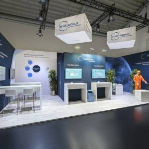 Blueworld GmbH Messestand umgesetzt von Rappenglitz
