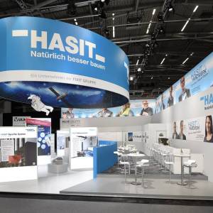 Messestand Hasit - natürlich besser bauen