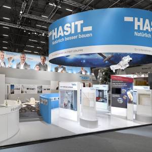 Messestand Hasit - natürlich besser bauen