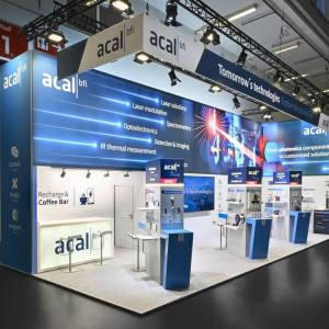 Stand Acal BFi, Laser 2025, München - umgesetzt von Messebau Rappenglitz