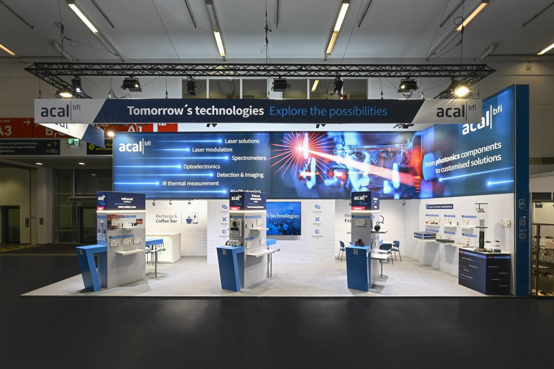 Stand Acal BFi, Laser 2025, München - umgesetzt von Messebau Rappenglitz