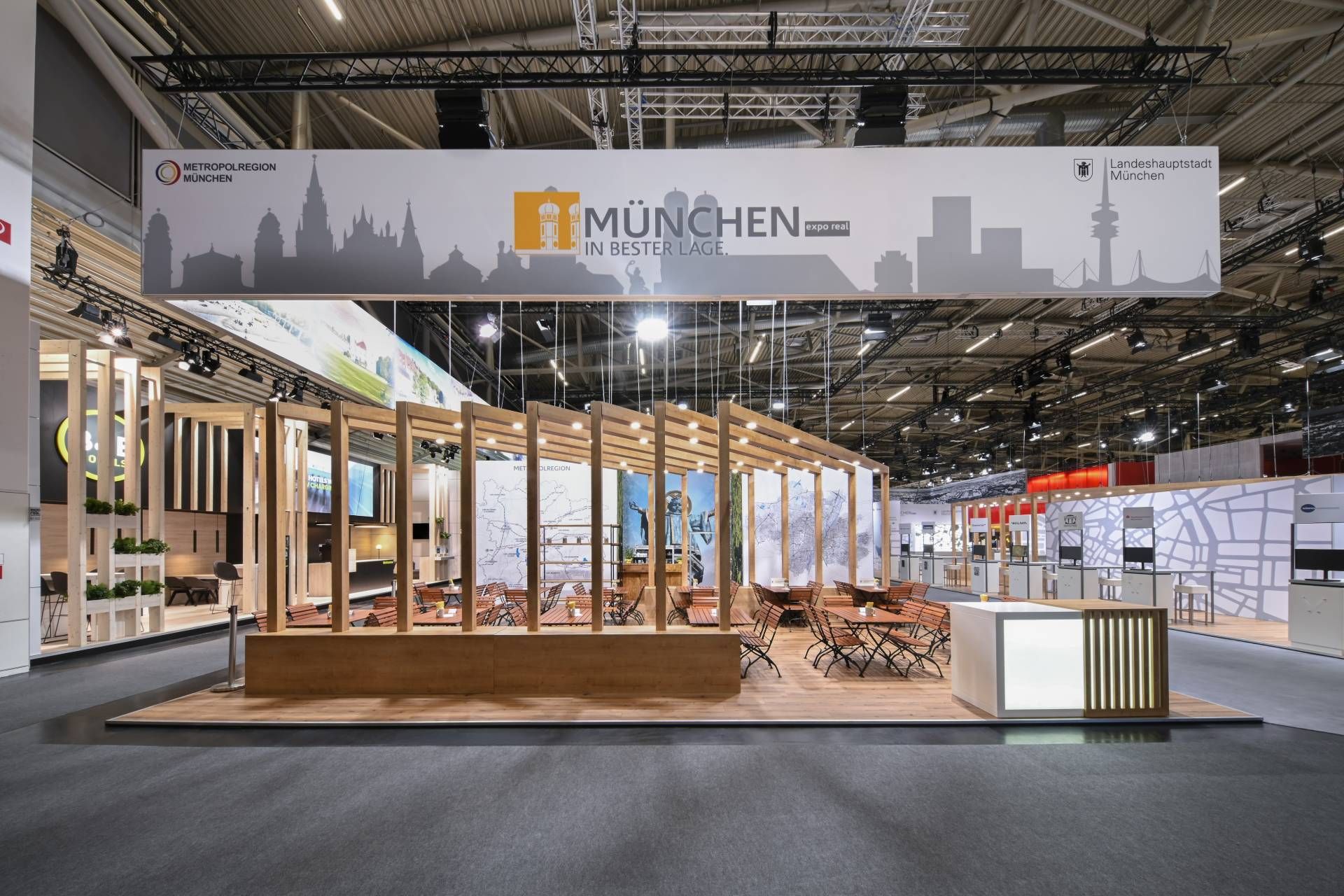 Messestand der Landeshauptstadt München auf der Expo Real 2025 | umgesetzt von Rappenglitz